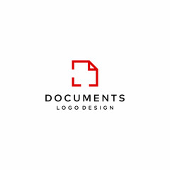 Fototapeta premium Simple and modern logo design of documents on clear background colours - EPS10 - Vector.