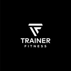 Bold and creative logo design of letter T and F with dark background colours - EPS10 - Vector.