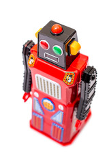 Vintage tin robot toy