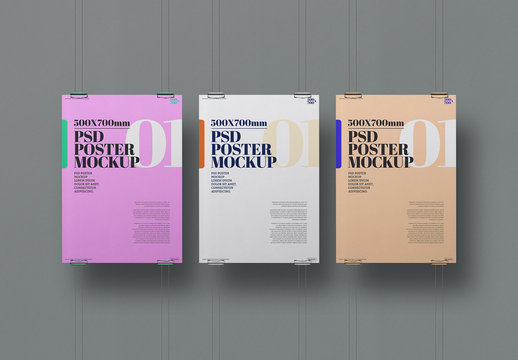 Download 3 Posters Mockup Stock Template Adobe Stock