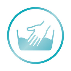 hand wash symbol icon, gradient style