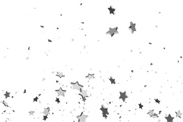 Obraz premium Silver volumetric star-confetti