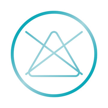 Textile care concept, do not blench symbol icon, gradient style