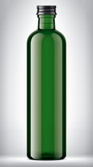 Glass Bottle on background. 