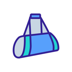 cylindrical sports bag side view icon vector. cylindrical sports bag side view sign. color symbol illustration