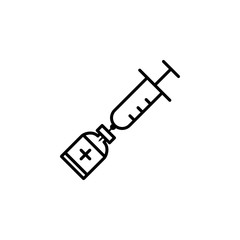 injection syringe flat icon vector logo design trendy