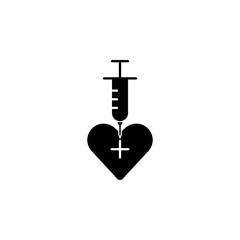 injection syringe flat icon vector logo design trendy