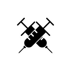 injection syringe flat icon vector logo design trendy