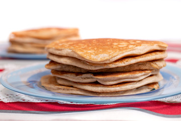 simple american style fluffy pancakes