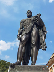 Obraz premium Baile Herculane, Romania - August 24, 2018 Statue of Hercules
