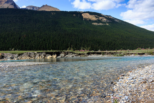 Flussbiegung Rocky Mountains