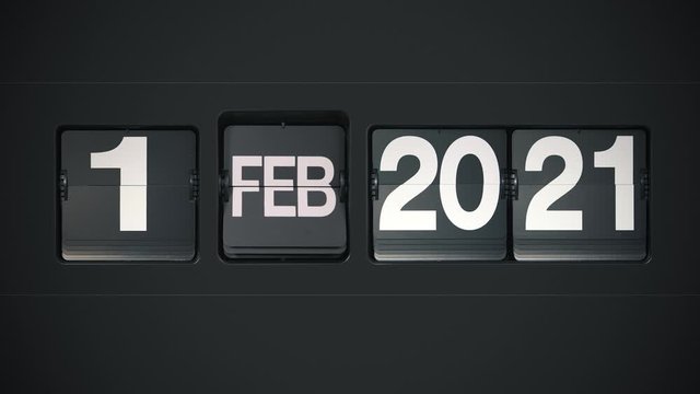 Retro Flip Calendar - Full Year 2021 up until January 1st 2022.