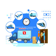 Cargo service | Logistic services | Delivery Service Background | shipping Service