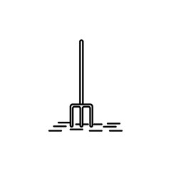 rake line illustration icon on white background