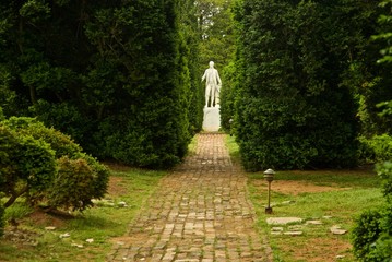 Farm family having a good time with trees and birds free in America