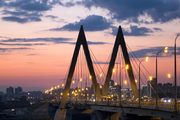 Obraz premium Millennium Bridge across the Kazanka River. Kazan, Republic of Tatarstan, Russia..