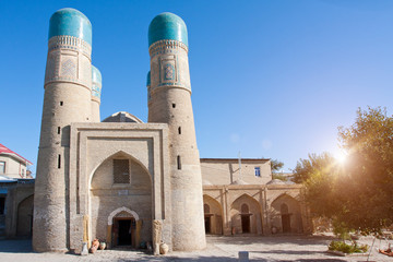 Chor Minor in Bukhara, Uzbekistan..