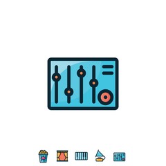 music equalizer icon vector illustration design