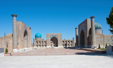 Fototapeta na wymiar Registan Square, Samarkand. Uzbekistan..