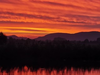 Obraz premium sunset in the mountains