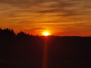 sunset in the mountains