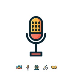 microphone icon vector illustration design
