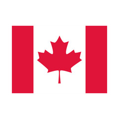 canada day, national freedom flag emblem flat style icon