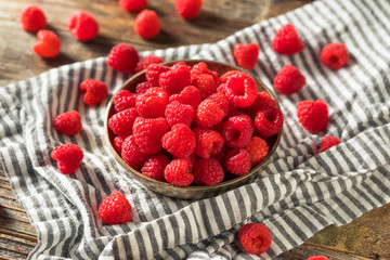 Raw Organic Red Raspberries