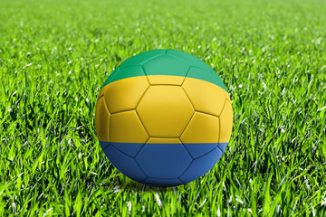 Gabon Flag on Soccer Ball