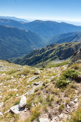 Landscape from hiking trail for Malyovitsa peak, Rila Mountain