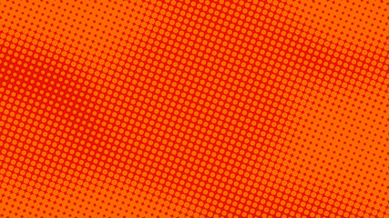 Orange and red pop art background in retro comic style with halftone dotted design, vector illustration eps10