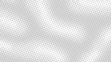 Monochrome Grey on white pop art background with halftone dots in retro comic style, vector illustration backdrop template for your design