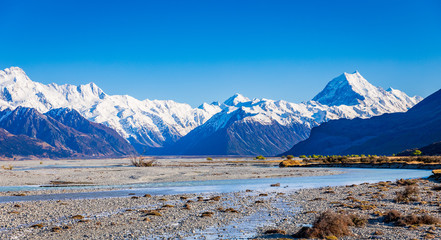 Aoraki Mount Cook Lights Up First Thing In The Day