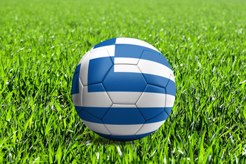 Greece Flag on Soccer Ball