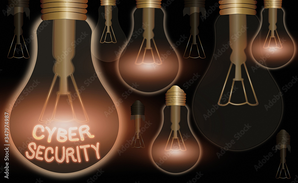 Poster handwriting text writing cyber security. conceptual photo protect a computer system against unauthor