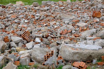 polluting with environmental construction waste, environmental pollution and people,