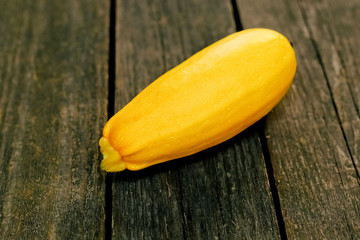 Squash on wooden surface. Seasonal fresh vegetables.