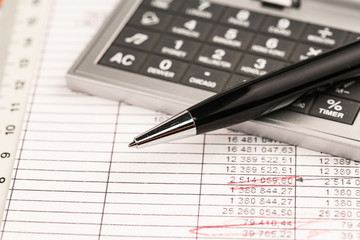 Items for doing business in the office on the table