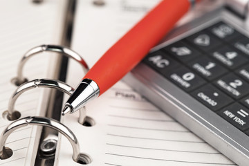 Office accessories for business management.