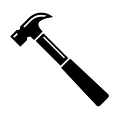 Hammer icon template, Hammer symbol vector sign isolated on white background illustration for graphic and web design