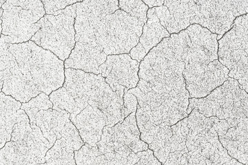 White paint asphalt cracks texture. Scratched lines background. White and black distressed grunge pattern for graphic design.