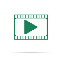 movie tape with playback - vector illustration eps 10