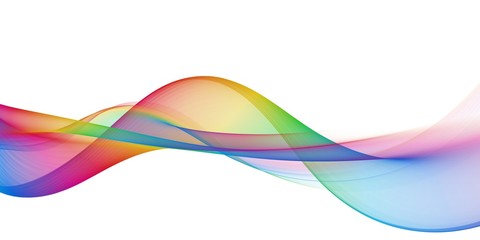 Multi color light abstract waves design