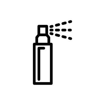 bottle spray icon vector, line art style icon
