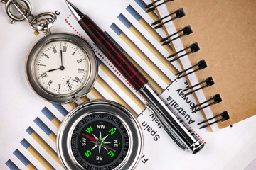 Office accessories for business management.