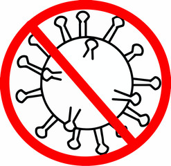 anti coronavirus sign logo vector