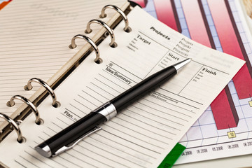 Accessories for doing business in the office, on the table