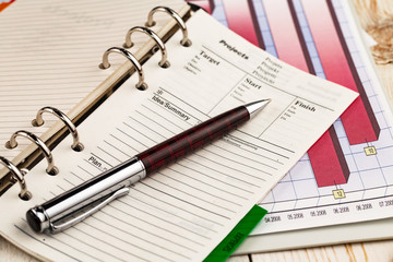 Office accessories for business management.