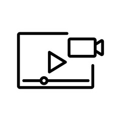 watch video game icon vector. watch video game sign. isolated contour symbol illustration