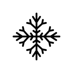 Black Snowflake icon isolated on white background. Vector Illustration. EPS10